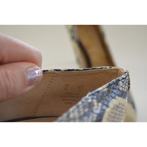 Sam Edelman Hazel Snake Embossed Leather Stiletto Pump Size 7 - Picture 6 of 8